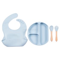 ست ظرف غذا سیلیکونی 4 تکه رنگ آبی کیدز لایف Kids Life