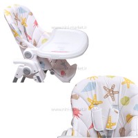 صندلی غذا طرح صدف-ستاره رنگ زرد بیبی فورلایف Baby4life