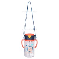 لیوان نی دار 300 میل طرح خرس فضانورد رنگ قرمز سرمه ای رووکو Rovco