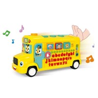 اتوبوس الفبا رنگ زرد هولی تویز Huile Toys