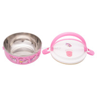 ظرف غذا داخل استيل طرح اسب تک شاخ رنگ صورتي برند خارجي