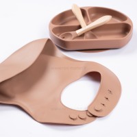 ست ظرف غذا سیلیکونی 4 تکه رنگ قهوه ای کیدز لایف Kids Life