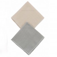 دستمال دست و صورت موسلين دو رو 7 عددي رنگ طوسي ايسيز Isiz