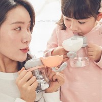 لیوان آبمیوه خوری نی دار 220 میل طرح پرنده صورتی رووکو Rovco