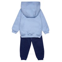 هودی شلوار پسرانه طرح گرگ رنگ آبی پاپو Papo