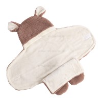 قنداق فرنگی کلاه دار تدی رنگ قهوه ای برند کارترز Carters