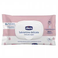 دستمال مرطوب 72 عددی درب دار بدون عطر 98% آب رنگ صورتی چیکو Chicco