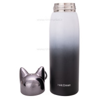 فلاسک آب استيل طرح گربه رنگ سرمه ای هلو دریم Hello dream