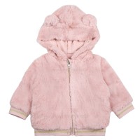 سویشرت تدی دخترانه طرح ساده رنگ صورتی