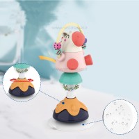 جغجغه صندلی غذا طرح اسب آبی چسبان هولی تویز Hola toys