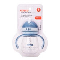 لیوان آبمیوه خوری نی دار 240 میل رنگ آبی رووکو Rovco