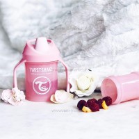 لیوان آبمیوه خوری 230 میل پاستل صورتی تویست شیک Twistshake