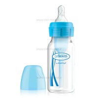 شیشه شیر طلقی باریک 120 میل آبی (بدون جعبه) دکتربراونز Dr.browns