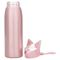 فلاسک آب استيل طرح روباه رنگ صورتی هلو دریم Hello dream