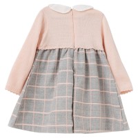 سارافون طرح چهارخانه رنگ طوسی و صورتی ایندیگو Indigo