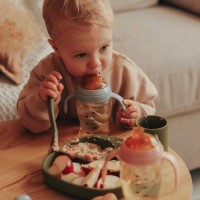 لیوان آبمیوه خوری 280 میل رنگ آبی هی اور شی Heorshe