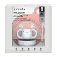 ست غذاخوري 5 تکه طرح خرگوش رنگ صورتی سواوینکس Suavinex