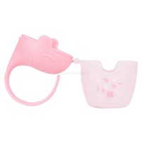 قاب پستانک طرح فيل رنگ صورتي کیکابو kikkaboo