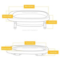 وان حمام آکاردئونی یا تاشو رنگ صورتی رووکو Rovco
