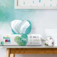 دستمال مرطوب 99درصد آب 48 عددي پمپرز Pampers