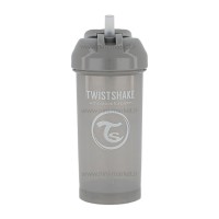 لیوان نی دار 360 ميل 6+ ماه طوسی پاستل تويست شيک Twistshake