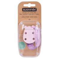 بند پستانک طرح خرس بنفش سواوینکس Suavinex