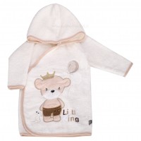 ست حوله 5 تیکه طرح خرس و تاج کرمی مادرکر mothercare