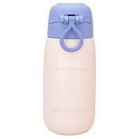 فلاسک آب استیل قفل دار تپل عروسکی رنگ آبی برند خارجی