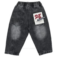 شلوار جین اسپرت طرح زاپ دار سایز رنگ ذغالی