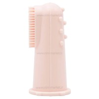 مسواک انگشتی سیلیکونی رنگ گلبهی آمریکو بیبی Americo baby