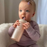 لیوان نی دار 360 میل 6+ ماه کرم پاستل تویست شیک Twistshake