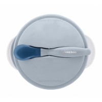 ظرف غذا همراه با قاشق حرارتی رنگ آبی کیکابو Kikkaboo