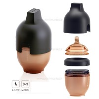 شيشه شير 160 ميل رنگ مشکي هی اور شی Heorshe