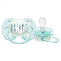 پستانک بادامی تکی الترا سافت 0 - 6 ماه طرح happy اونت Avent  (بدون جعبه)