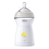 شیشه شیر نچرال فیلینگ 330 میل +6 ماه رنگ طوسی چیکو Chicco