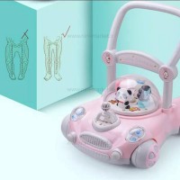 واکر ماشین حباب دار رنگ صورتي برند +ab