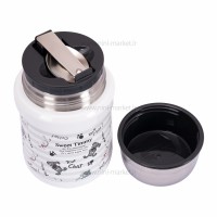 فلاسک غذاي همراه با کيف طرح سگ طوسی پینکا Pinkah