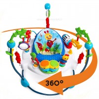 جامپينگ طرح حيوانات و طوطی رنگ آبی baby enistain