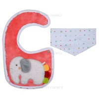 پیشبند دو تیکه طرح فیل رنگ صورتی لبه Lebe