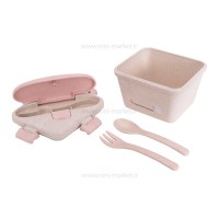 ظرف غذا طرح خرگوش رنگ صورتی لانچ باکس Lanch box