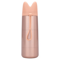 فلاسک آب استيل طرح گربه رنگ طلایی هلو دریم Hello dream