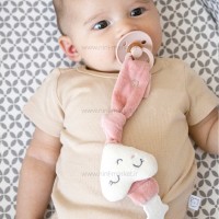 بند پستانک پولیشی طرح قلب صورتی بی بی جم BabyJem