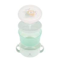 ظرف نگهدارنده غذا دو در یک مدل Savanna طرح شیر رنگ سبز کیکابو Kikkaboo