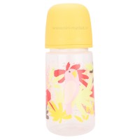 شیشه شیر کارتونی 270 میل طرح طوطی رنگ زرد سوانیکس Suavinex