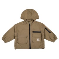 بارانی اسپرت طرح دو جیب رنگ خاکی