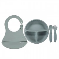 ست ظرف غذا سیلیکونی لوکس رنگ سبز bebekevi