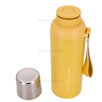 فلاسک آب استيل 600 میل رنگ خردلی پینکا Pinkah