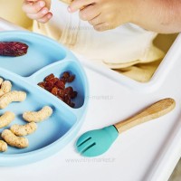 قاشق و چنگال چوبی رنگ سبز اوی اوی Oi Oi