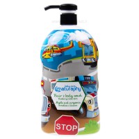 شامپو سر و بدن طرح ماشین یک لیتری بلوبری و آلوئورا Natuaphy