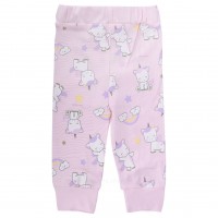 سه تیکه دخترانه طرح تک شاخ رنگ صورتی دانالو